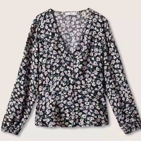 Mango flowered blouse NWT - Picture 5 of 6
